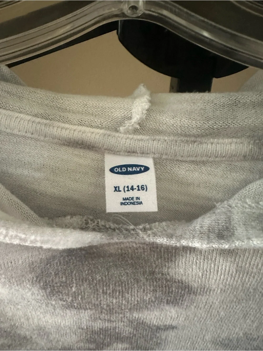 Old Navy Gray Tie-Dye Cropped Hoodie
